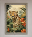 Cheetah In Flowers Framed Wall Art - Hi Society