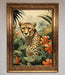 Cheetah In Flowers Framed Wall Art - Hi Society