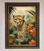 Cheetah In Flowers Framed Wall Art - Hi Society