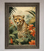 Cheetah In Flowers Framed Wall Art - Hi Society