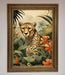Cheetah In Flowers Framed Wall Art - Hi Society