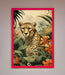 Cheetah In Flowers Framed Wall Art - Hi Society