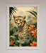 Cheetah In Flowers Framed Wall Art - Hi Society