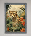 Cheetah In Flowers Framed Wall Art - Hi Society