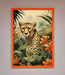 Cheetah In Flowers Framed Wall Art - Hi Society