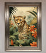 Cheetah In Flowers Framed Wall Art - Hi Society