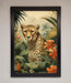 Cheetah In Flowers Framed Wall Art - Hi Society