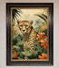 Cheetah In Flowers Framed Wall Art - Hi Society