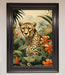Cheetah In Flowers Framed Wall Art - Hi Society