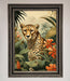 Cheetah In Flowers Framed Wall Art - Hi Society