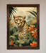 Cheetah In Flowers Framed Wall Art - Hi Society