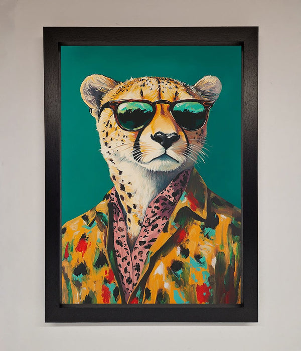 Cheetah With Sunglasses Framed Print - Hi Society