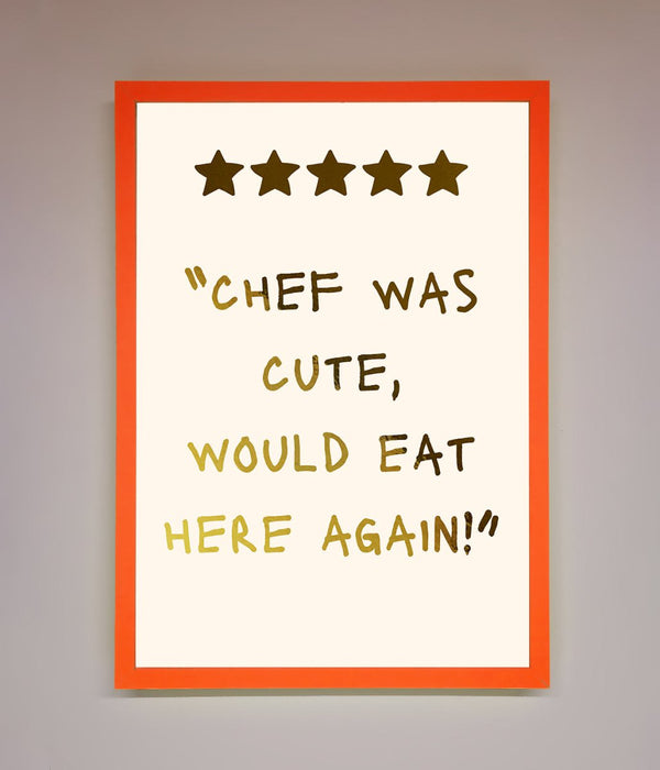 Chef Was Cute Foil Print - Hi Society
