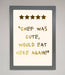 Chef Was Cute Foil Print - Hi Society