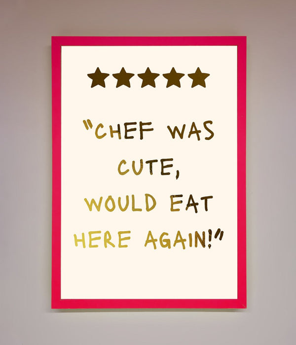Chef Was Cute Foil Print - Hi Society