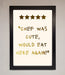 Chef Was Cute Foil Print - Hi Society