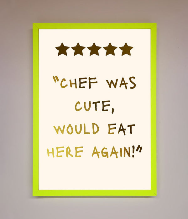 Chef Was Cute Foil Print - Hi Society