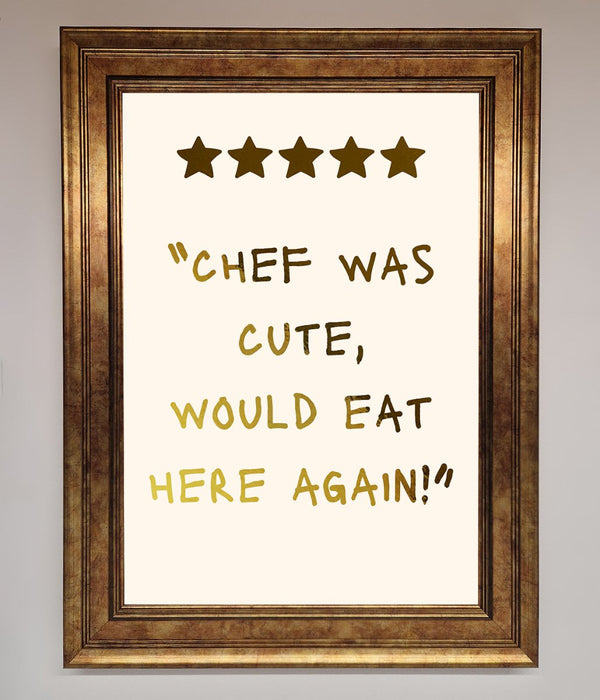 Chef Was Cute Foil Print - Hi Society