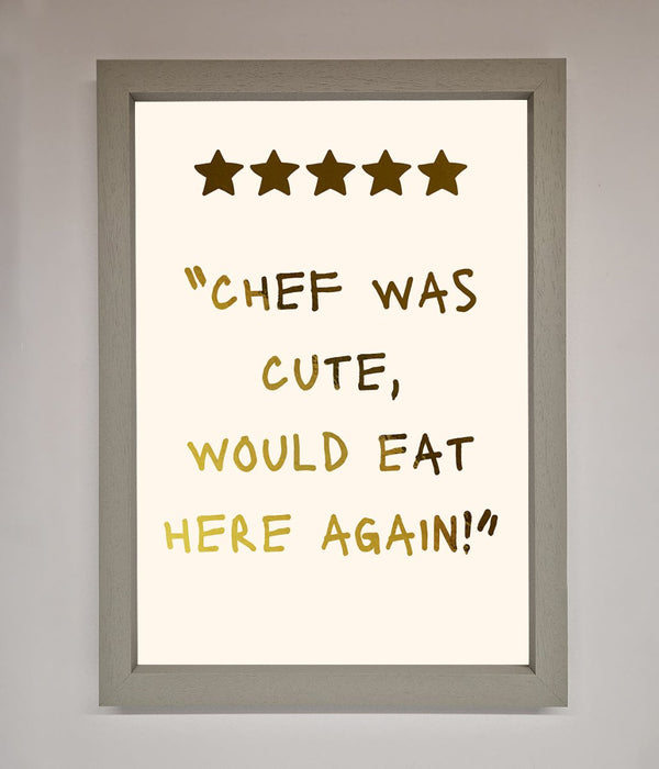 Chef Was Cute Foil Print - Hi Society