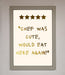 Chef Was Cute Foil Print - Hi Society