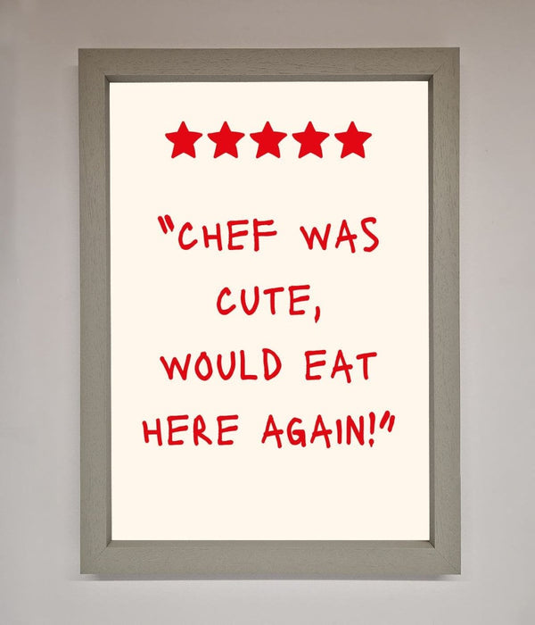 Chef Was Cute Framed Wall Art - Hi Society