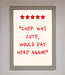 Chef Was Cute Framed Wall Art - Hi Society