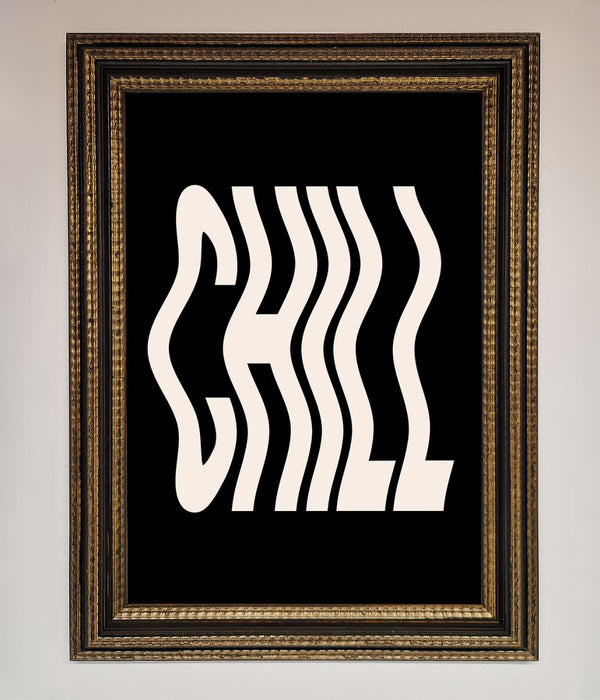 Chill Black Framed Wall Art - Hi Society
