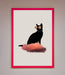 Cloud Cat Framed Poster - Hi Society
