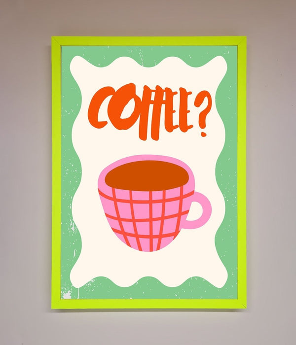 Coffee Pink Mug Framed Wall Art - Hi Society