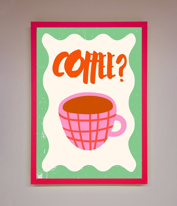 Coffee Pink Mug Framed Wall Art - Hi Society