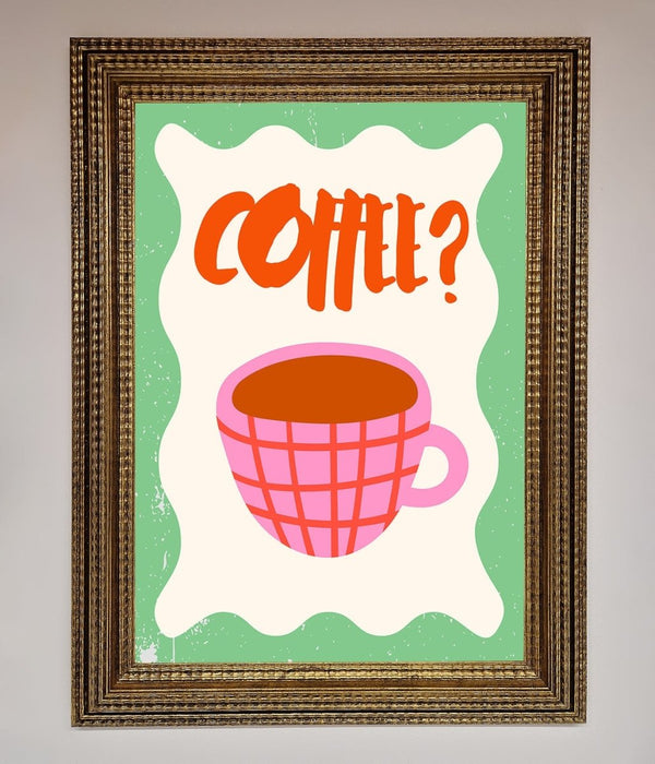 Coffee Pink Mug Framed Wall Art - Hi Society