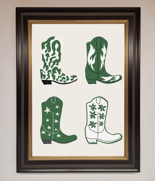 Cowboy Boots Framed Print - Hi Society