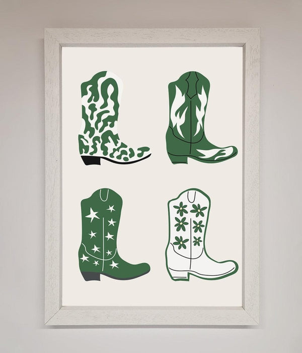 Cowboy Boots Framed Print - Hi Society