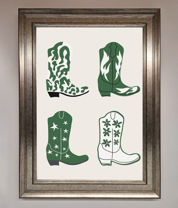 Cowboy Boots Framed Print - Hi Society