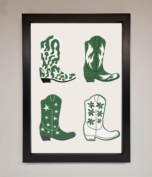 Cowboy Boots Framed Print - Hi Society