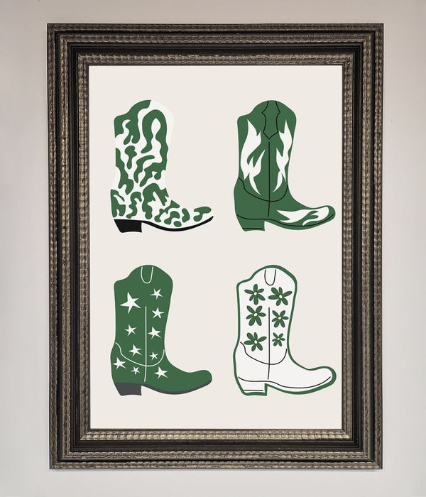 Cowboy Boots Framed Print - Hi Society