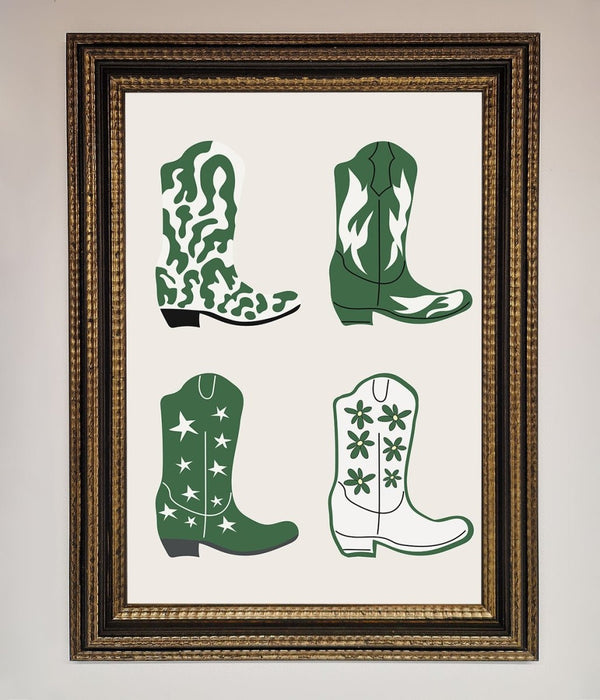 Cowboy Boots Framed Print - Hi Society
