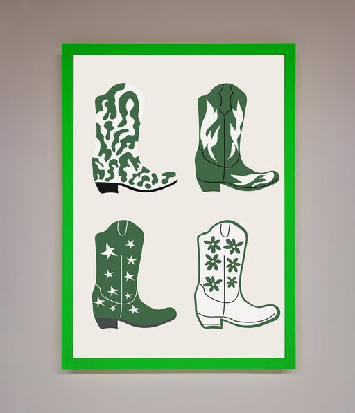 Cowboy Boots Framed Print - Hi Society