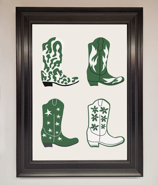 Cowboy Boots Framed Print - Hi Society