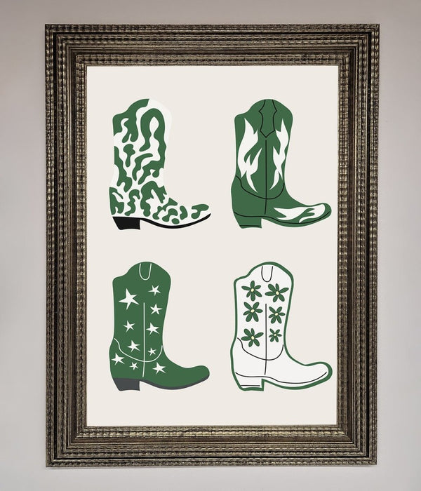 Cowboy Boots Framed Print - Hi Society