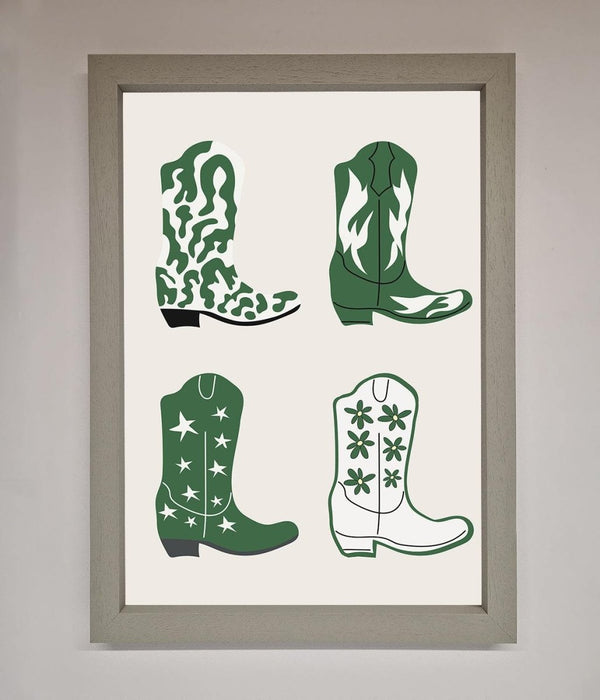 Cowboy Boots Framed Print - Hi Society