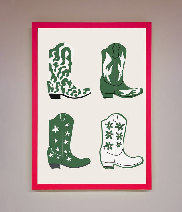 Cowboy Boots Framed Print - Hi Society