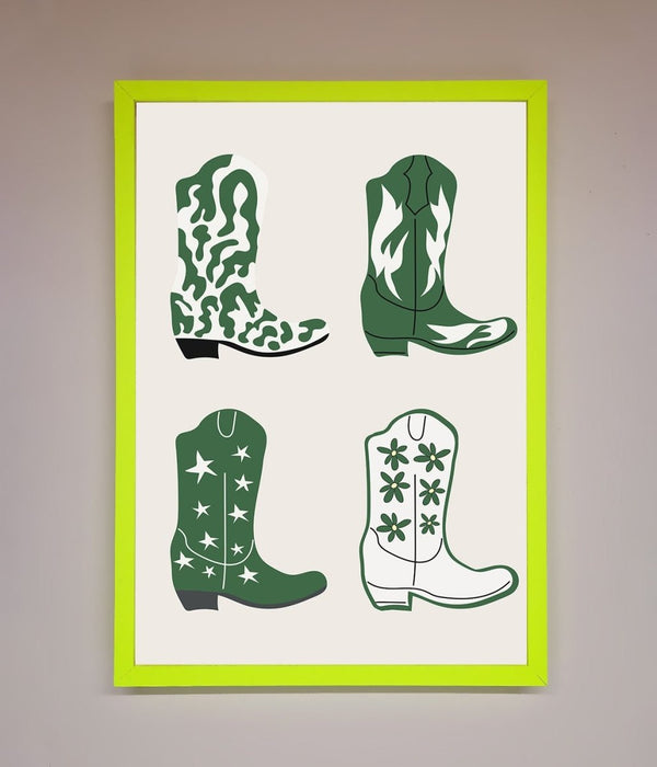 Cowboy Boots Framed Print - Hi Society