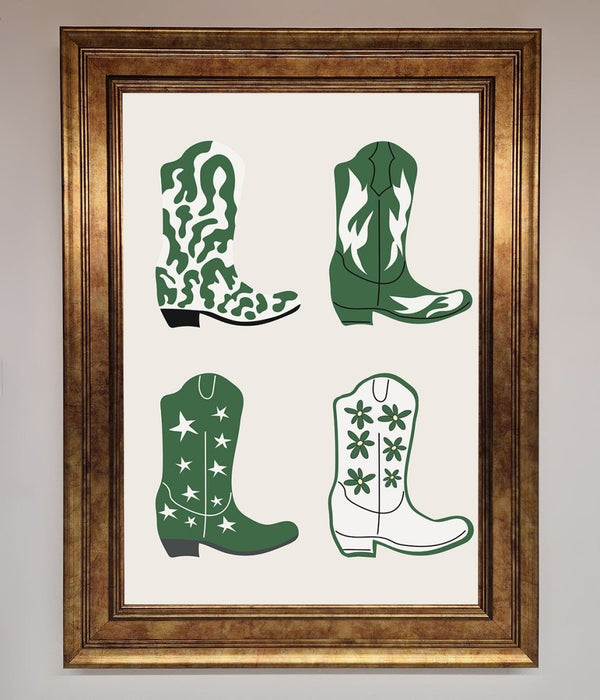 Cowboy Boots Framed Print - Hi Society