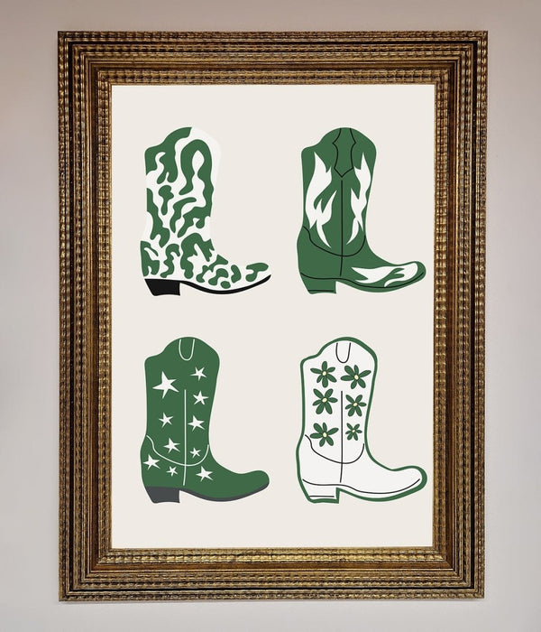 Cowboy Boots Framed Print - Hi Society