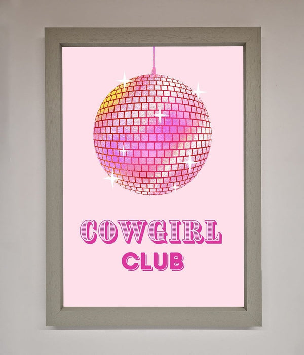 Cowgirl Club Disco Ball Framed Print - Hi Society