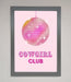 Cowgirl Club Disco Ball Framed Print - Hi Society
