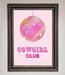 Cowgirl Club Disco Ball Framed Print - Hi Society