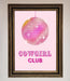 Cowgirl Club Disco Ball Framed Print - Hi Society