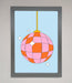 Disco Ball Pink Framed Poster - Hi Society
